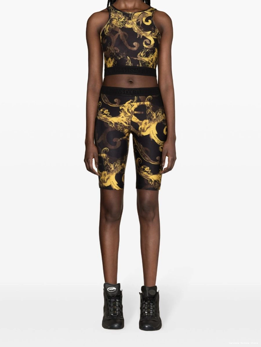 Affordable shorts Couture Jeans Women Watercolour printed Baroque Versace 0412